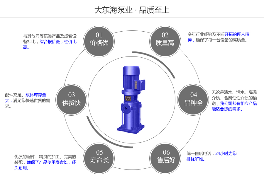 大東海泵業(yè)DL立式多級(jí)泵質(zhì)量保證圖